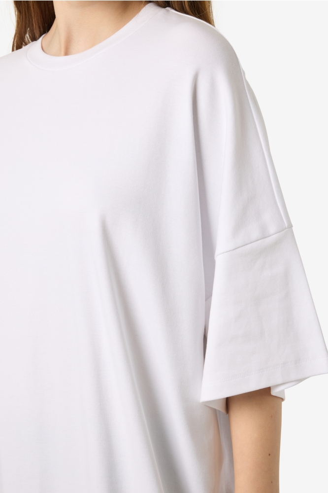 NMMOCCA 2/4 BOXY TEE DRESS JRS FWD 27033182 BRIGHT WHITE